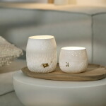 Räder Svícen na čajovou svíčku Starry Night, bílá barva, porcelán