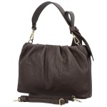 Módní dámská kožená kabelka do ruky Antini, tmavě hnědá