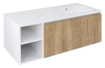 SAPHO - LOREA skříňka 120x46x51,5cm (30P+90cm), pravá, dub alabama/bílá mat LE090-2231-R-05