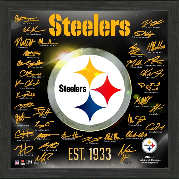 Highland Mint Obraz Pittsburgh Steelers NFL Signature Logo 2023