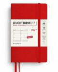 Týdenní plánovač Cherry, Pocket A6 2027, anglicky