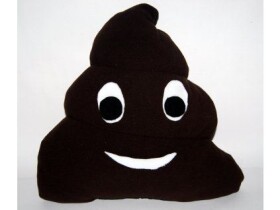 Ptakoviny.cz Polštář - hovno tmavě hnědé 31cm