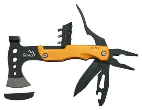Cattara MULTI AXE 15v1 / Multifunkční nůž / nerezová ocel / 17,5 cm / s pouzdrem (13262)