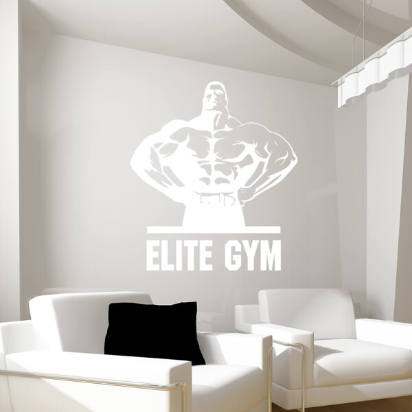 Samolepka Elite Gym Barva: bílá, Velikost: 80 x 85 cm