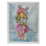 Antistresové omalovánky TSvetnoy TSvetnoy, LE045e, Diamond painting - diamantové malování, 30 x 40 cm, Panenka Olívie