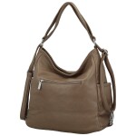 Stylový dámský koženkový kabelko-batoh Coveri Gael, tmavě béžový