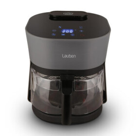 Lauben GlassSteamAir Fryer 4500BG černá / Horkovzdušná fritéza / 1300 W / 4.5 l / 8 programů / 60-200°C (LBAFMGSAF45BA)