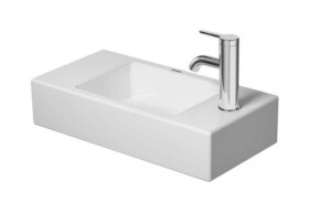 DURAVIT - Vero Air Umývátko 50x25 cm, bez přepadu, otvor pro baterii vpravo, bílá 0724500008