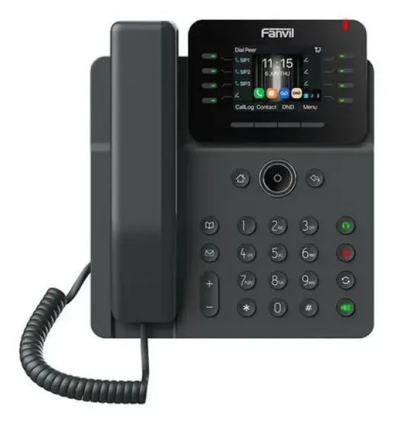 Fanvil V62G černá / IP telefon / 12 SIP linek / 6-cestná konference / 2x Gigabit / 2,8" (V62G BLACK)