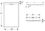 GEBERIT - Sestra Sprchová vanička 140x80 cm, šedá 550.266.00.2