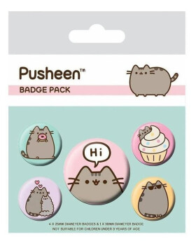 Sada odznaků - Pusheen Hi - Pyramid