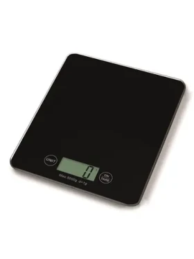 Weis Kuchyňská váha černá / Digitální kuchyňská váha / max. 5 kg / funkce TARE / LCD displej (10519)