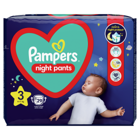 Pampers kalhotkové plenky Nights S3 29ks, 6-11kg