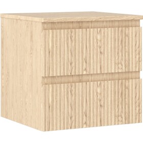 MEXEN/S - Rivel koupelnová skříňka pod umyvadlo 50 cm s deskou, 2 zásuvky, reliéf , dub 91A20-05047-2-BFFC81