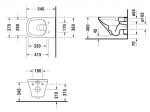 DURAVIT - DuraStyle Závěsné WC, Rimless, HygieneGlaze, bílá 2551092000