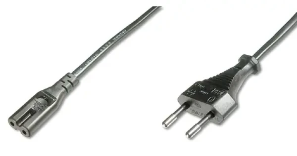 Digitus napájecí kabel Euro - IEC C7 1,8m černá / Napájecí kabel / H03VVH2-F / 0,75 mm2 (AK-440104-018-S)