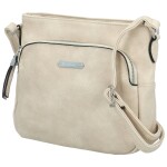 Trendová dámská koženková crossbody Edina, krémová