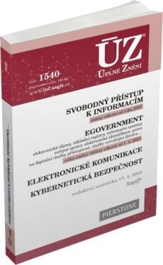 ÚZ 1540 Svobodný přístup informacím,