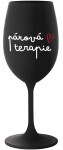 PÁROVÁ TERAPIE - černá sklenice na víno 350 ml