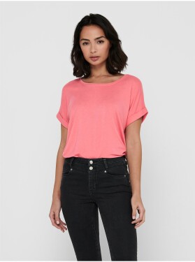 Růžové dámské tričko ONLY Moster - Dámské