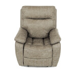 TV a relaxační křeslo s elektrickým ovládáním, potah lanýžová látka v dekoru vintage, 1 motor 240V