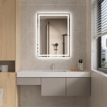 Erga Harper, LED zrcadlo 60x80cm, 2185 lm, 6500K, přední/zadní osvětlení, ERG-V01-113-6080-00
