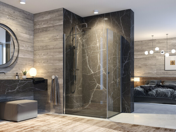 Aquatek GLASS R21 120x80cm CHROM Sprchová zástěna