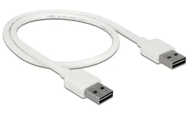 DeLock Easy-USB-A - Easy-USB-A / Kabel / USB 2.0 / 0,5 m / bílá (85192)
