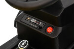 Mamido Dětský elektrický traktor s vlečkou 12V 7Ah EVA kola ECO kůže zelený