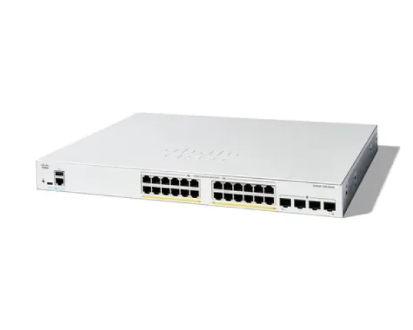 Cisco Catalyst C1300-24FP-4G / Switch / 24x GbE RJ-45 / 4x SFP / PoE+ 375W / REFRESH (C1300-24FP-4G-RF)