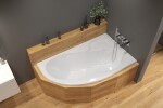 Asymetrická vana Laguna Fortuna Plus 160x100 cm akrylát pravá FO1600PPLUS FO1600PPLUS