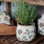 Chic Antique Keramický obal na květiny Fraises Ø 15,5 cm, multi barva, keramika