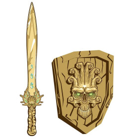 Meč a štít Fantasy lebka - Plastica