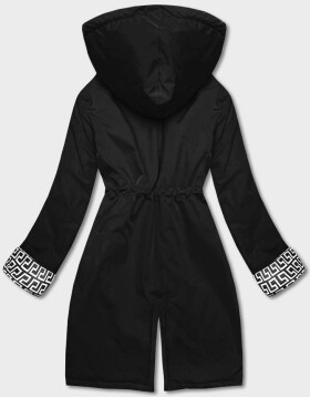 Černá dámská bunda parka s kapucí (B8042-1026) odstíny černé 50