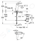 GROHE - Eurodisc Cosmopolitan Páková umyvadlová baterie ES, chrom 2338920E