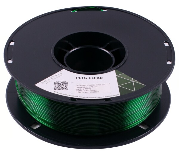 PETG CLEAR filament Pure Green 1,75 mm Smartfil 1 kg