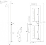 MEXEN - Mano sprchový panel, černý 7609-02-70