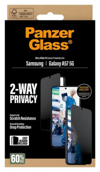 PanzerGlass UWF Privacy čirá / Tvrzené sklo / Privacy filtr / s aplikátorem / pro Samsung Galaxy A57 5G (PG31825)