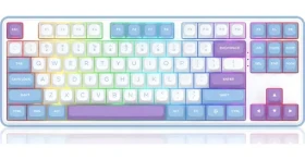 Redragon K707 Mint Mambo bílá / Bezdrátová herní klávesnice / mechanická / podsvícená (K707WBP-RGB-PRO StarBlade)