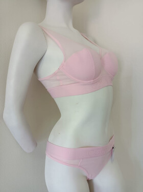 Dámské tanga QF4974E-AUY růžová - Calvin Klein M