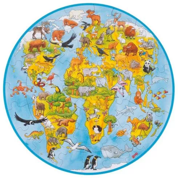Goki Goki Kulaté puzzle svět - zvířata