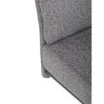 Židle jídelní, taštičkové pružiny v sedáku, madlo na opěráku, světle šedá látka, černý kov