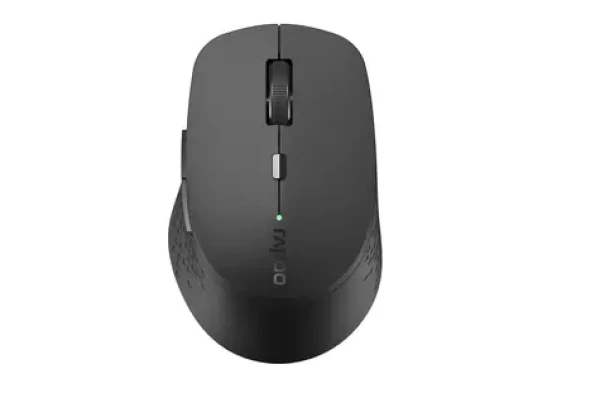 Rapoo M300 Silent Multi-mode šedá / bezdrátová optická myš / 1600 DPI / 2.4 Ghz / BT 3.0 a 4.0 / 6 tl. + kolečko (6940056180483)