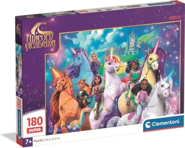 Puzzle Akademie jednorožců SUPER 180 dílků