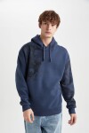 DEFACTO Oversize Fit Hooded Printed Sweatshirt