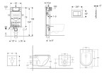 GEBERIT - Kombifix Set předstěnové instalace, klozetu Oudee a sedátka softclose, tlačítko Sigma20, lakovaný chrom mat/chrom SANI15CA2101