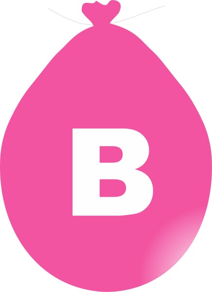 Balónek písmeno B růžové balonky.cz Balónek písmeno B růžové balonky.cz