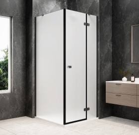 POLYSAN - GLOBE GUN METAL čtvercový sprchový kout 1000x1000, matné sklo, pravé GB1010-3415MRGM