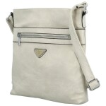 Trendy dámská koženková crossbody Laka, světle šedá