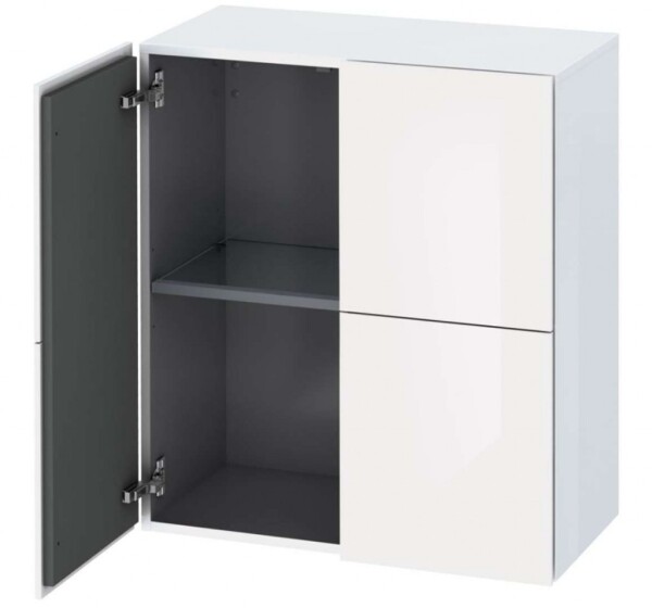 DURAVIT - L-Cube Skříňka 80x70x36 cm, 2 dvířka, lesklá bílá LC117702222